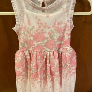 Zhenzi Pink and White Floral Girls Dress Size 8 NWOT